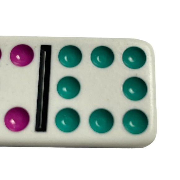 Double Nine Dominoes Replacement Tile 7 8 Color Dot Vintage 1998 mq - Picture 3 of 4